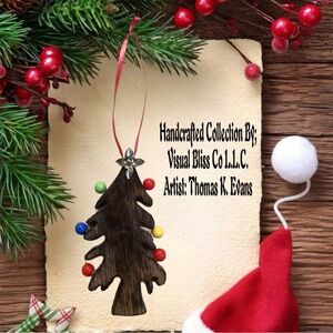 Visual Bliss Co Handcrafted Multicolor Christmas Tree Ornament